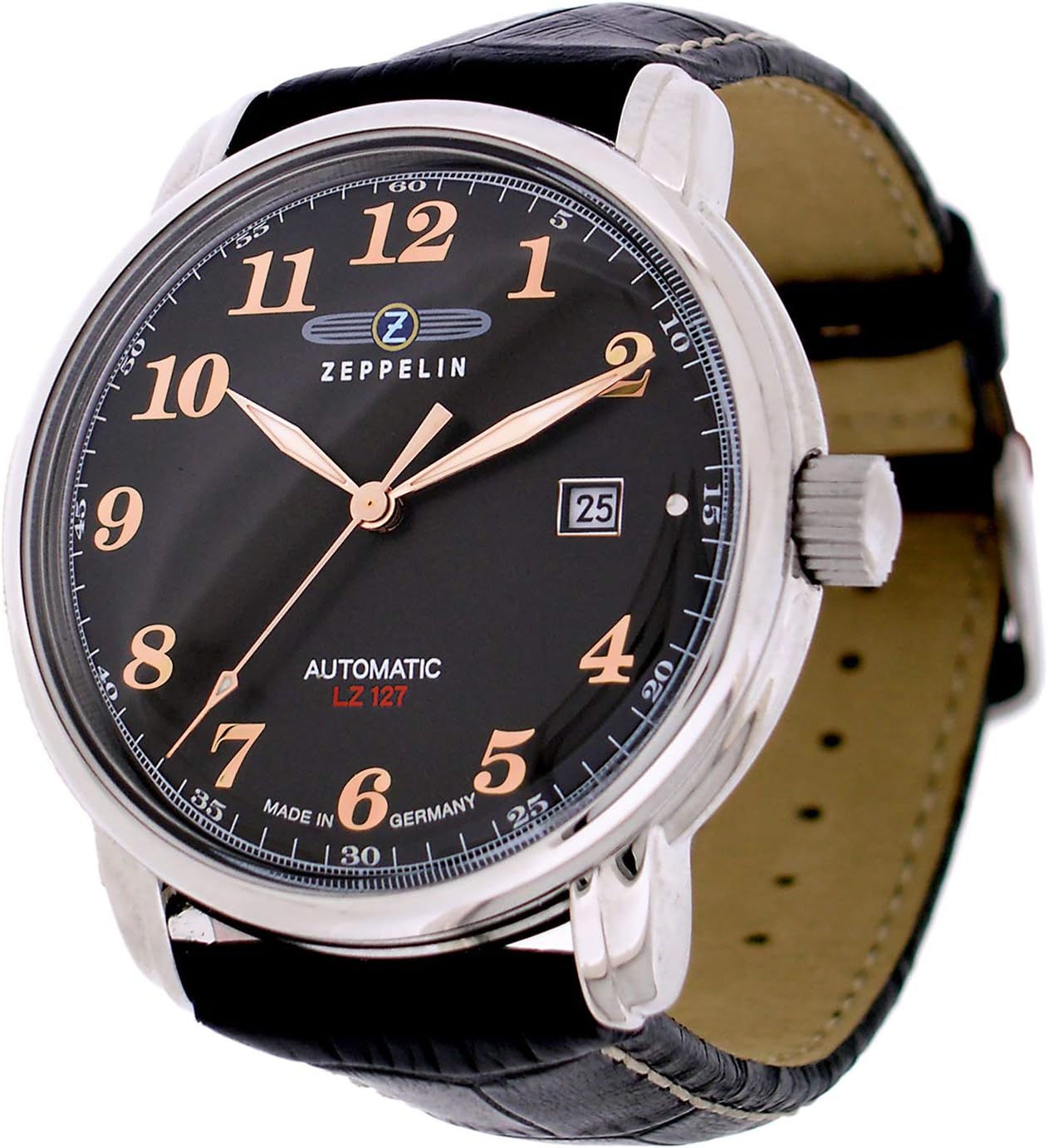 Elegante Zeppelin Automatik Herrenuhr Leder – Bild 5